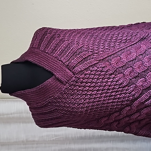 Torrid Poncho Shawl Pullover Burgundy Red One Size - Picture 3 of 11